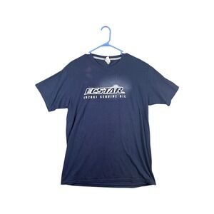 Suzuki Ecstar Genuine Oil‎ Graphic T-Shirt Mens Large Navy Blue Racing Moto Tee